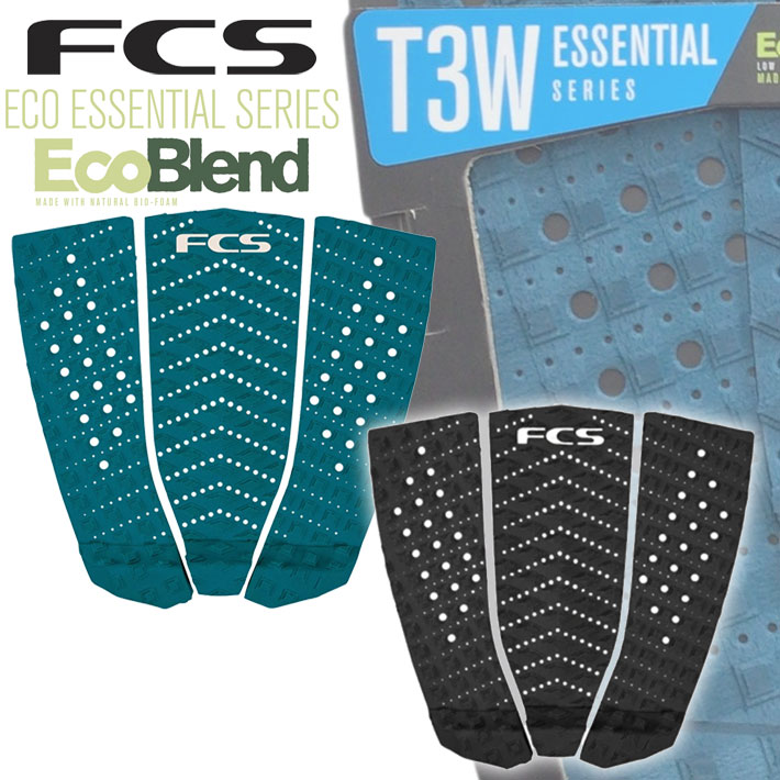 サーフィン デッキパッド ショートボード用 FCS エフシーエス [T-3W] ワイド 3ピース T-3 デッキパッチ デッキパット