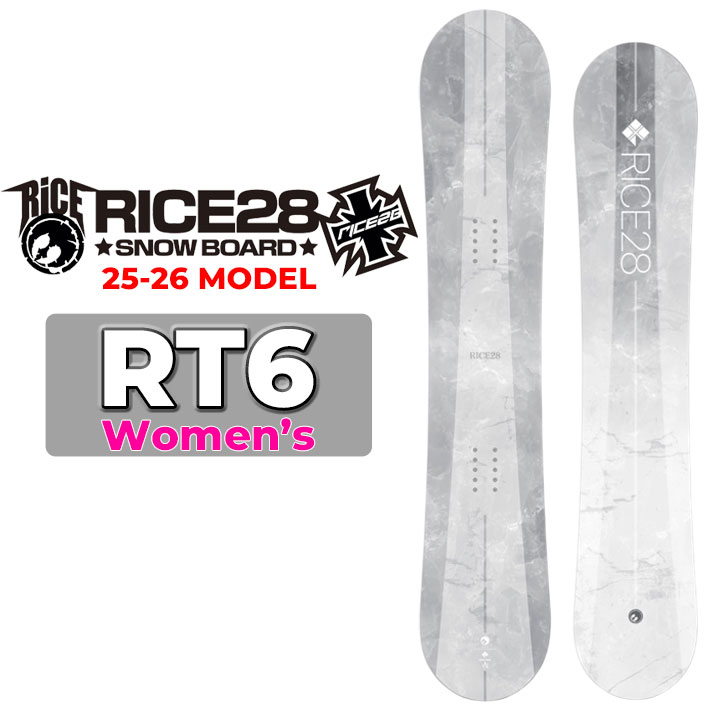 25-26 RICE28 スノーボード ライス 28 RT6 アールティー シックス レディース 136cm 139cm 142cm オールラウンド グラトリ オガサカ製 井口勝文 いぐっちゃん スノボ 板 2025 2026 日本正規品