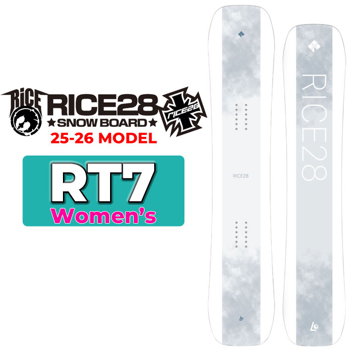 25-26 RICE28 スノーボード ライス 28 RT7 アールティー セブン レディース 139cm 142cm 145cm オールラウンド ラントリ グラトリ オガサカ製 井口勝文 いぐっちゃん スノボ 板 2025 2026 日本正規品