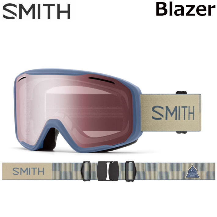 [予約商品] 25-26 SMITH ゴーグル スミス Blazer ブレイザー Granite Blue アジアンフィット スノーボード 2025 2026 日本正規品 [010276113]