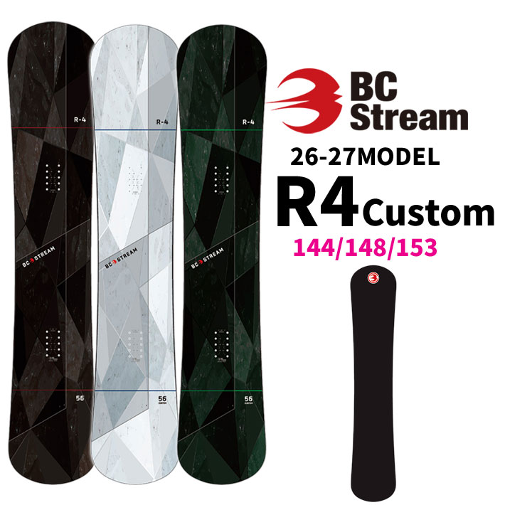 [受注生産受付] 26-27 ビーシーストリーム BC Stream SNOWBOARDS  スノーボード R-4 CUSTOM R4 アールフォー カスタム 144cm 148cm 153cm 平間和徳 RAMA ラマ先生 レディース カービングボード スノボ 板 2026 2027
