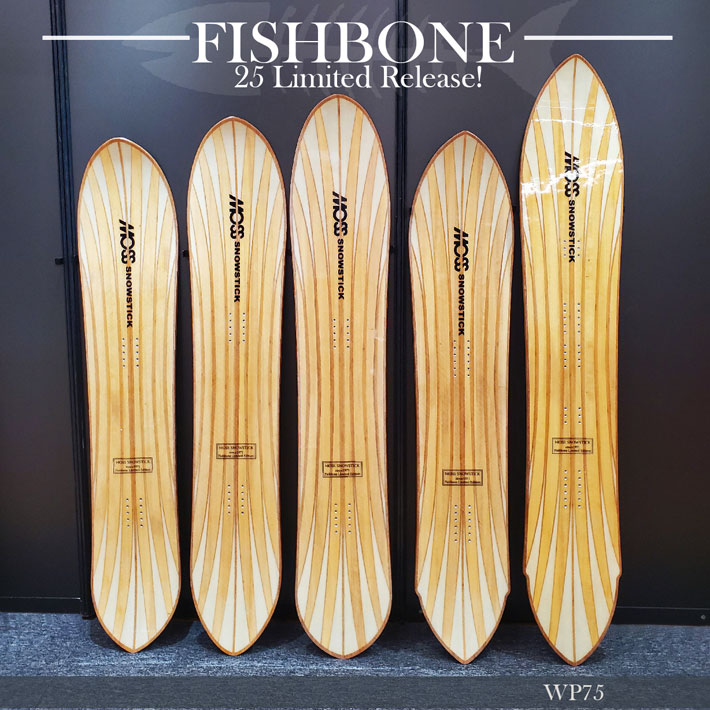 [即出荷] 26-27 MOSS SNOWSTICK モス スノースティック アーリーモデル FISHBONE WING-PIN75 175cm POWDER パウダーボード スノーボード スノボ 板 2026 2027