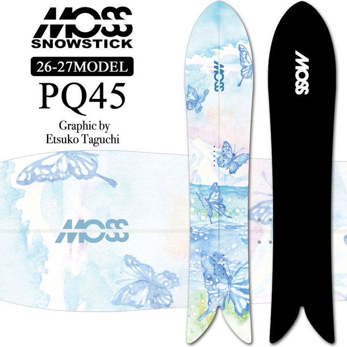 [予約商品] 26-27 モス スノースティック MOSS SNOWSTICK パウダーボード PQ45 Graphic by Etsuko Taguchi 田口悦子145cm POWDER スノーボード スノボ 板 2026 2027 日本正規品