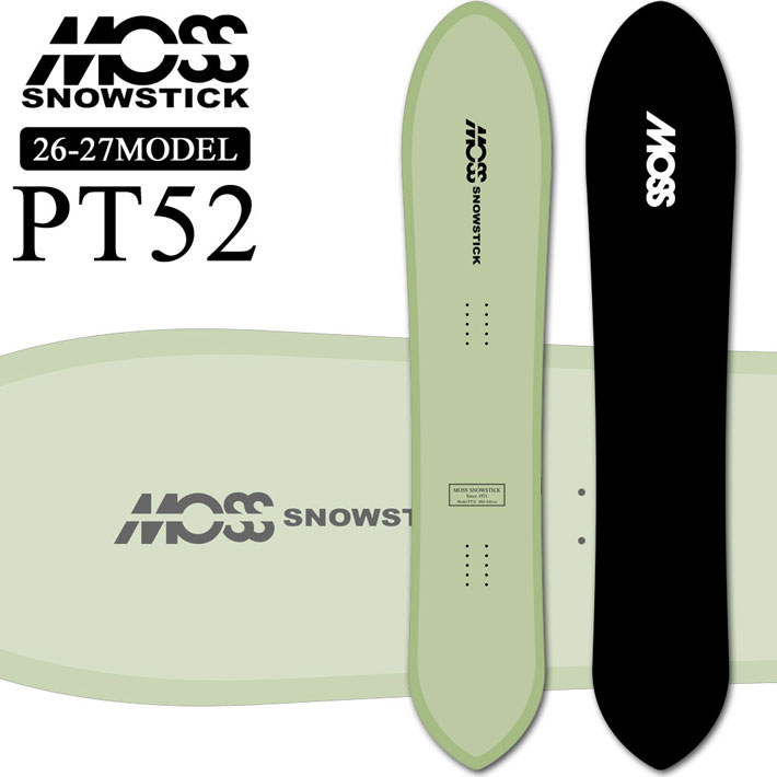 [予約商品] 26-27 MOSS SNOWSTICK パウダーボード PT52 モス スノースティック ピーティー 152cm POWDER スノーボード スノボ 板 日本正規品