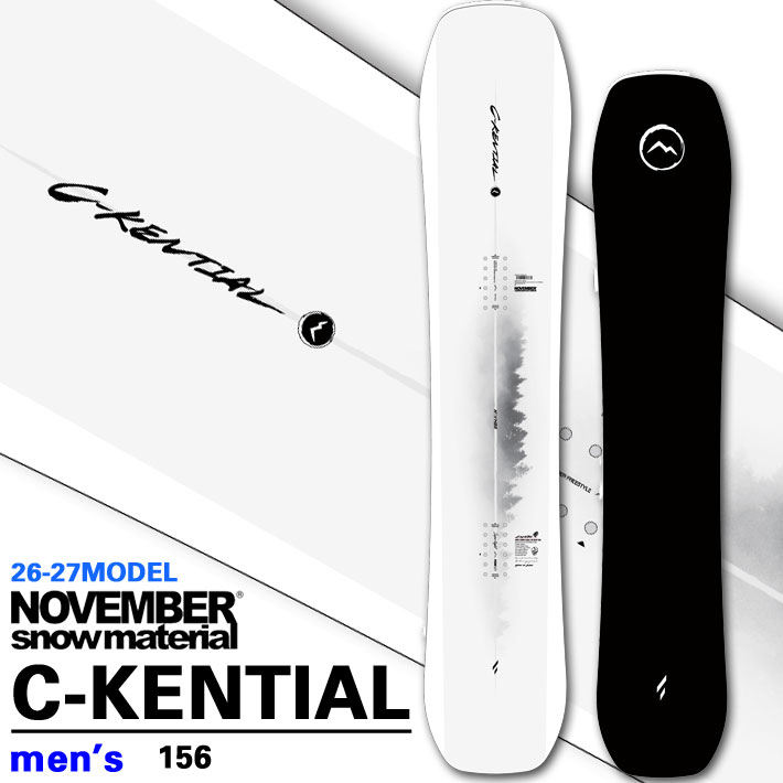 [予約商品] 26-27 NOVEMBER ノベンバー スノーボード SNOWBOARD メンズ C-KENTIAL シーケンシャル 156cm パウダーボード ノーベンバー 板 2026 2027 日本正規品