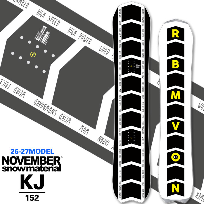[予約商品] 26-27 NOVEMBER ノベンバー スノーボード SNOWBOARD KJ ケージェー 152cm DOGGY シグネチャー WOW ノーベンバー 板 2026 2027 日本正規品