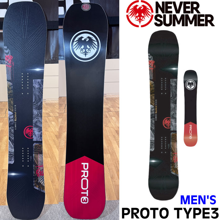 [予約商品] 26-27 NEVER SUMMER スノーボード ネバーサマー MEN'S PROTO TYPE3 メンズ プロト タイプスリー フリーライド オールマウンテン カービング スノボ 板 2026 2027 日本正規品