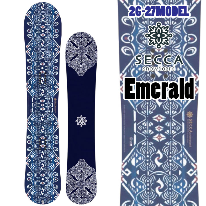 [予約商品] 26-27 セッカ スノーボード Secca Emerald エメラルド 154cm 佐々木陽子プロデュース パウダー レディース スノボ 板 2026 2027 日本正規品