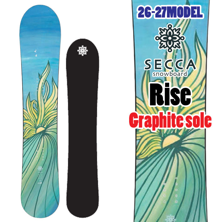 [予約商品] 26-27 セッカ スノーボード Secca Rise Graphite Sole ライズ グラファイトソール 144cm 148cm 152cm 佐々木陽子プロデュース パウダー レディース スノボ 板 2026 2027 日本正規品