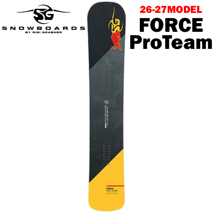 [予約商品] 26-27 SG スノーボード エスジー SNOWBOARDS FORCE PRO TEAM normal 155cm 160cm 160Fcm 165cm 165Fcm フォース プロチーム  アルペンボード アルパイン 2026 2027 板 スノボ