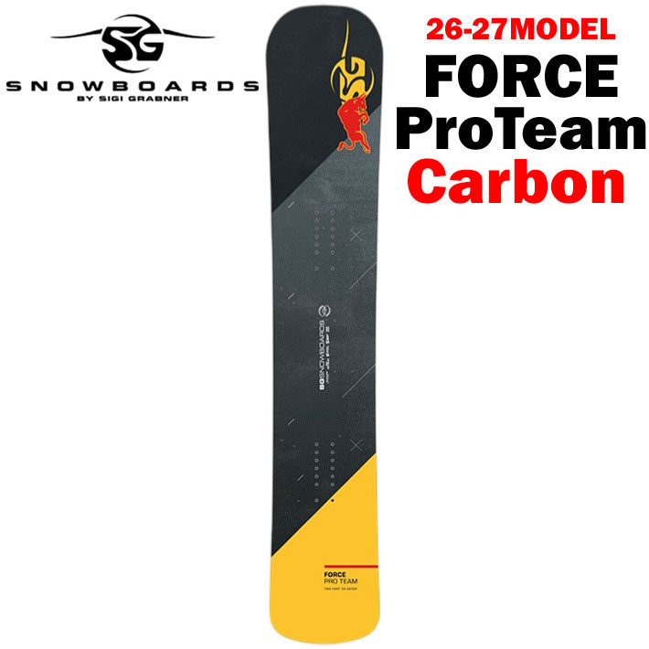 [予約商品] NEW 26-27 SG スノーボード エスジー SNOWBOARDS FORCE PRO TEAM Carbon PVシリーズ 165V15cm 165V17cm 165V17XTcm 170V PROTOcm フォース プロチーム  カーボン アルペンボード アルパイン 2026 2027 板 スノボ