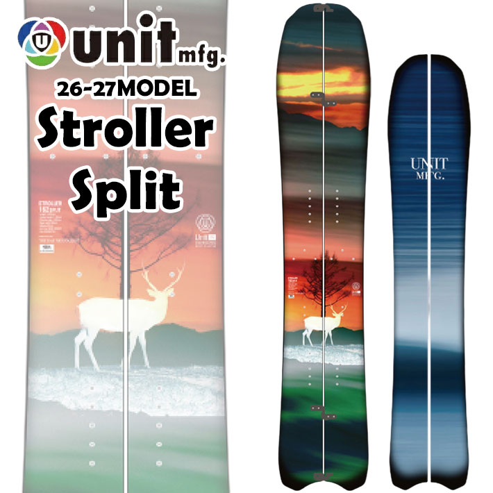 [予約商品] 26-27 ユニット スノーボード Unit Stroller Split ストローラー スプリット 162cm パウダーボード スノボ 板 2026 2027 日本正規品
