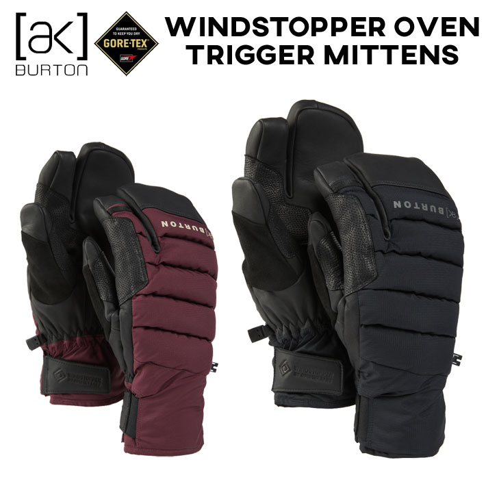 [予約商品] 26-27 BURTON ak バートン ゴアテックス GORE-TEX WINDSTOPPER OVEN TRIGGER MITTENS GLOVES [243071] スノーボードグローブ オーブン トリガー ミトン 2026 2027 [メール便発送商品]