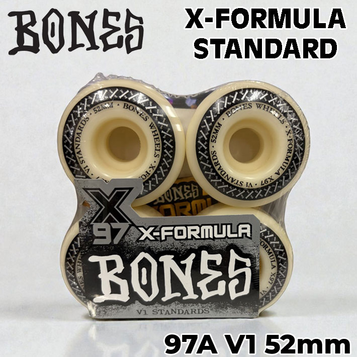 スケートボード ウィール BONES WHEEL X-FORMULA STANDARD ボーンズ ウィール 52mm 97A [5] V1 スケボー 4個セット エックスフォーミュラー 