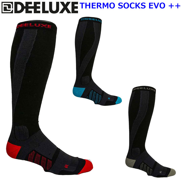 NEWデザイン！ DEELUXE ディーラックス サーモソックス エボ THERMO SOCKS EVO ++ 靴下 ソックス 防寒 消臭 ユニセックス スノーボード スキー アウトドア