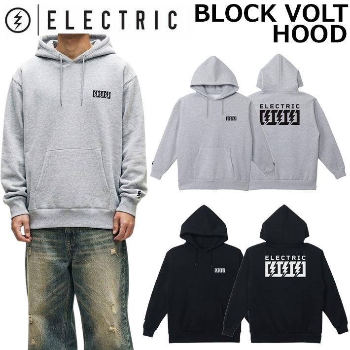 26-27 ELECTRIC エレクトリック トレーナー BLOCK VOLT HOOD プルオーバー フード フーディー スノーボード スケートボード ストリート ジム アウトドア 日本正規品
