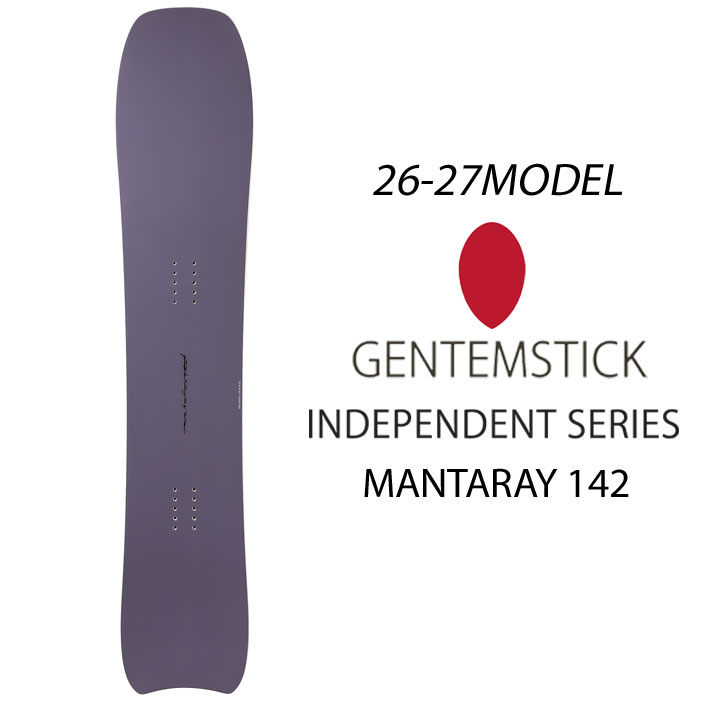 [予約商品] 26-27 GENTEMSTICK ゲンテンスティック MANTARAY 142 142cm マンタレイ レディース スノーボード パウダーボード 板 2026 2027