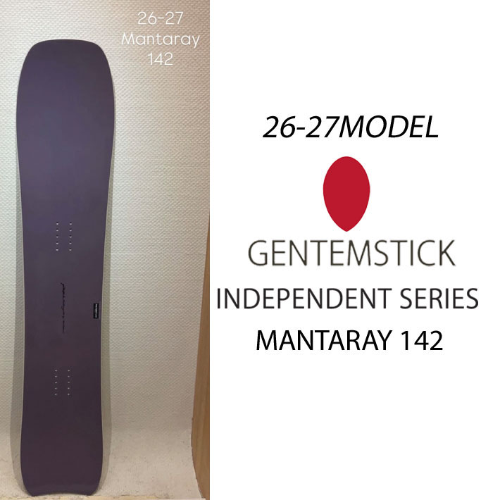 [予約商品] 26-27 GENTEMSTICK ゲンテンスティック MANTARAY 142 142cm マンタレイ レディース スノーボード パウダーボード 板 2026 2027
