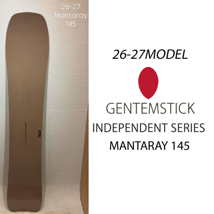 [予約商品] 26-27 GENTEMSTICK ゲンテンスティック MANTARAY 145 145cm マンタレイ レディース スノーボード パウダーボード 板 2026 2027