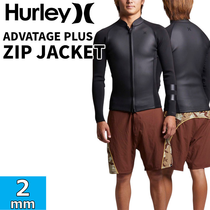 2026 Hurley ウェットスーツ ハーレー メンズ ジャケット [MZFZJK26] ADVANTAGE PLUS 2MM ZIP JACKET アドバンテージ プラス ジップジャケット スキン ジャージ タッパー FRONT ZIP サーフィン ウエットスーツ 日本正規品