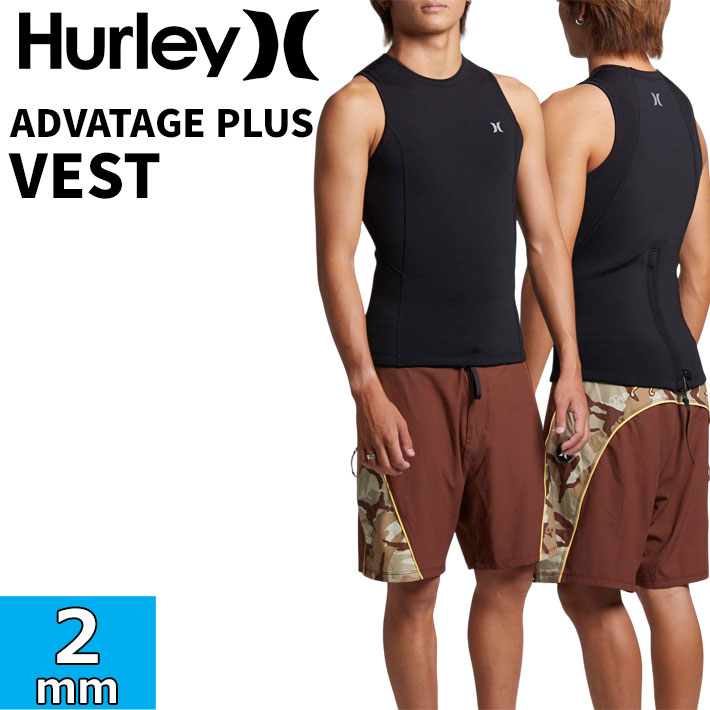 2026 Hurley ウェットスーツ ハーレー メンズ ベスト [MZVSAD26] ADVANTAGE PLUS 2MM VEST アドバンテージ プラス タッパー BACK ZIP バックジップ サーフィン ウエットスーツ 日本正規品