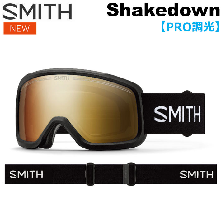 [予約商品] NEW 26-27 SMITH ゴーグル スミス Shakedown シェイクダウン Black [Gold] 調光レンズ Pro調光 アジアンフィット スノーボード 2026 2027 日本正規品 [010276561]