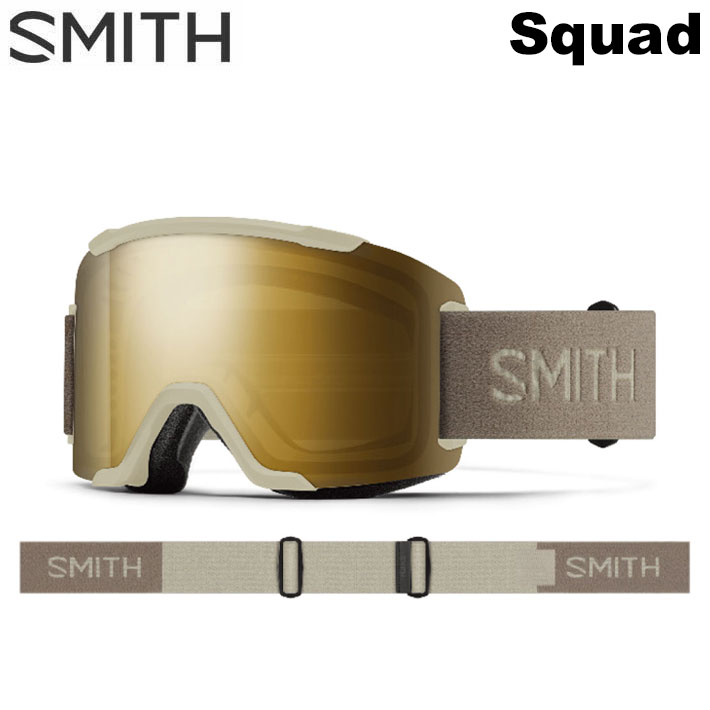 26-27 SMITH ゴーグル スミス Squad スカッド Chalk アジアンフィット スノーボード 2026 2027 日本正規品 [010276593]