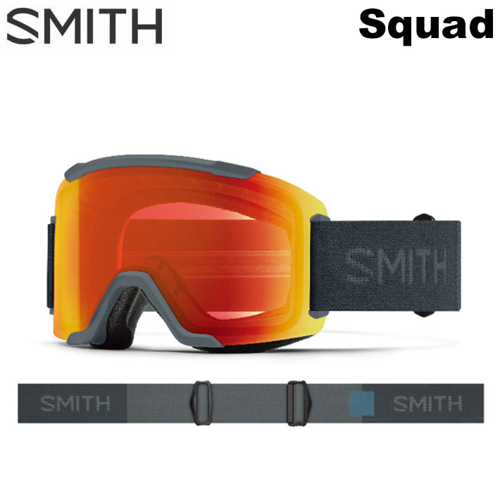 26-27 SMITH ゴーグル スミス Squad スカッド Slate アジアンフィット スノーボード 2026 2027 日本正規品 [010276594]