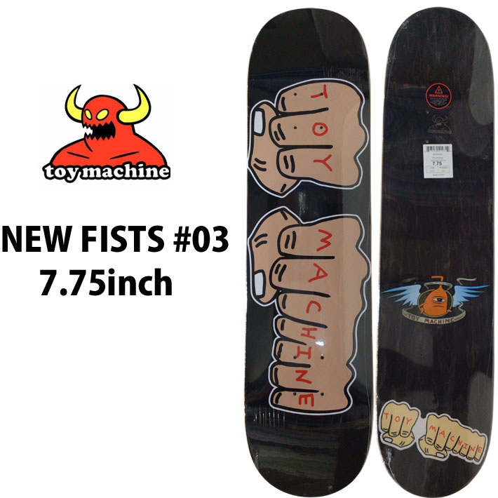 トイマシーン デッキ スケートボード NEW FISTS COLOR-J #03 [TM8] 7.75inch スケボー D1259