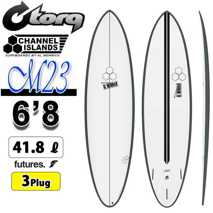 2026 torq surfboard トルク サーフボード X-LITE M23 6'8 [Graphite Pinline] エム23 ファンボード AL MERRICK アルメリック CHANNEL ISLANDS チャンネルアイランド エポキシボード ミッドレングス 初級者 初心者 ビギナー [営業所留め送料無料]