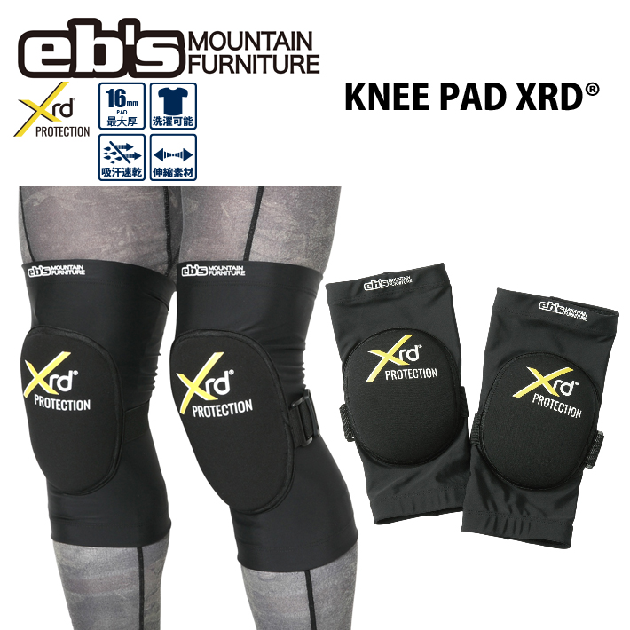[予約商品] 26-27 eb's  エビス スノーボード ひざ用 プロテクター KNEE PAD XRD ニーパッドXRD 4600133 パッド付 膝パッド エビス ebs 2026 2027 [メール便発送商品]