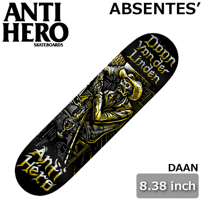 スケート デッキ ANTI HERO アンチヒーロー スケートボード [AN-8] 8.38inch ABSENTES DAAN スケボー パーツ SKATE BOARD DECK