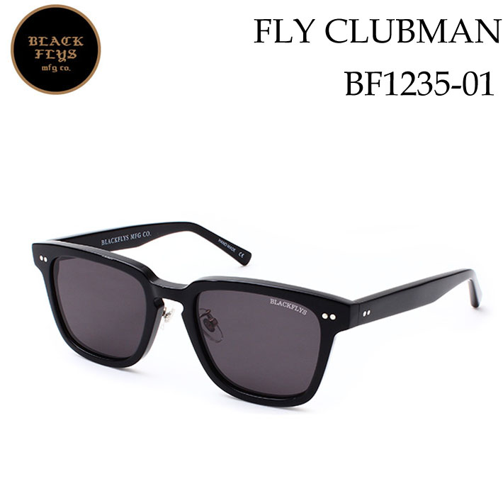 ブラックフライ サングラス  [BF-1235-01] FLY CLUBMAN フライ クラブマン BLACK FLYS  [BLACK／GREY_POLARIZED] 偏光レンズ 偏光 ジャパンフィット