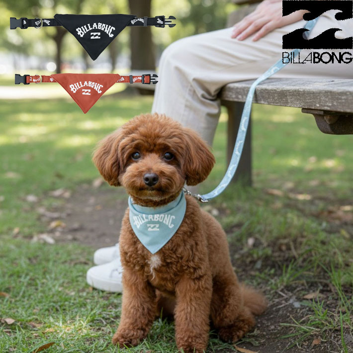 26 ドッグウエア 犬用 首輪＆リードセット サーフブランド ビラボン 小型犬 BILLABONG ARCH LOGO DOG [メール便発送商品] 
