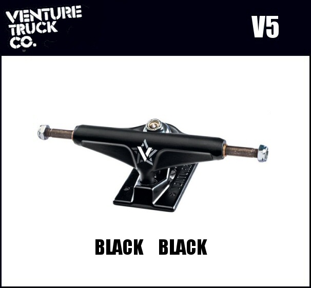 【20％OFF】VENTURE TRUCK（ベンチャー）スケートボード トラック V5(BLACK・BLACK)