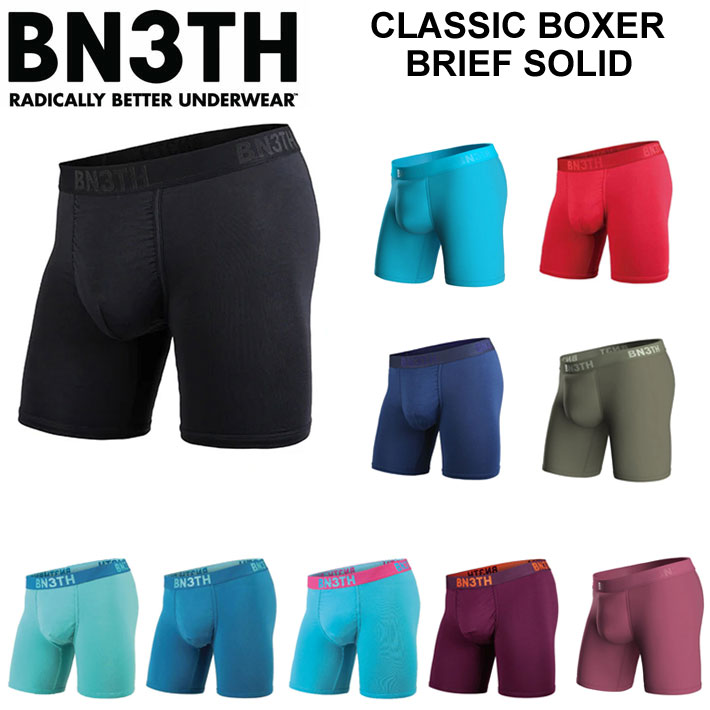 BN3TH ベニス ボクサーパンツ ロング BOXER SOLID メンズ インナーパンツ MYPAKAGE マイパッケージ 登山 下着 無地 正規品 蒸れない お祝い プレゼント ギフト