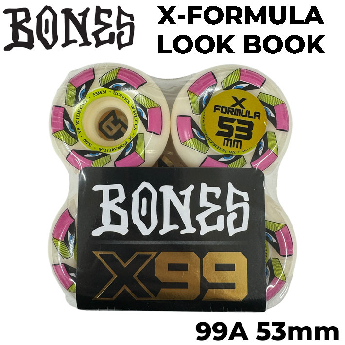 スケートボード ウィール BONES WHEEL LOOK BOOK V6 ボーンズ ウィール 53mm 99A [6] スケボー 4個セット X-FORMULA エックスフォーミュラー