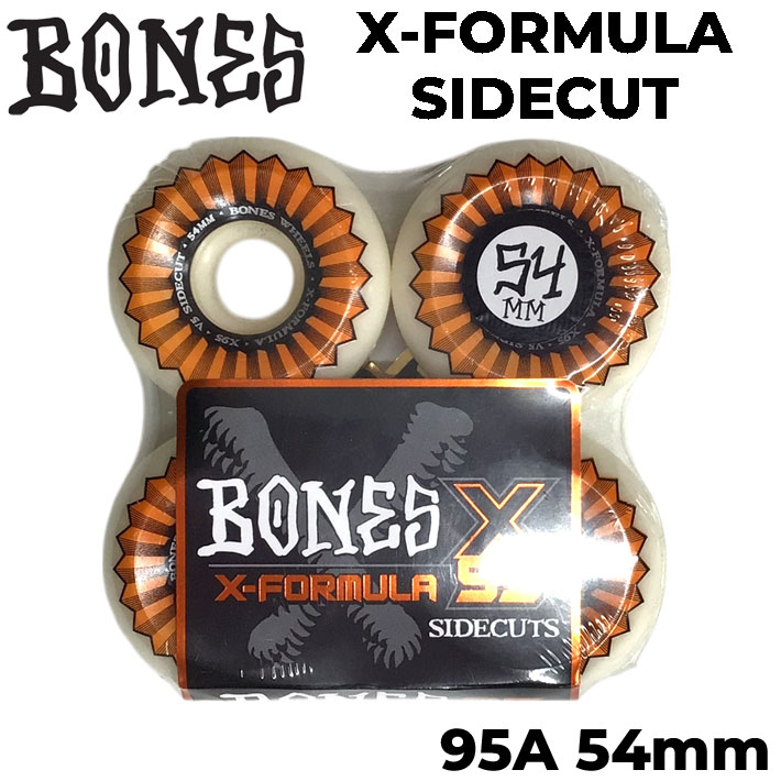 スケートボード ウィール BONES WHEEL X-FORMULA SIDECUT ボーンズ ウィール 54mm 95A [12] V5 スケボー 4個セット エックスフォーミュラー