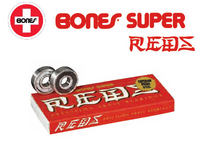 BONES ベアリング SUPER REDS 【スーパーレッズ】 ボーンズ ベアリング スケートボード パーツ ウィール スケボー sk8 [メール便送料無料]
