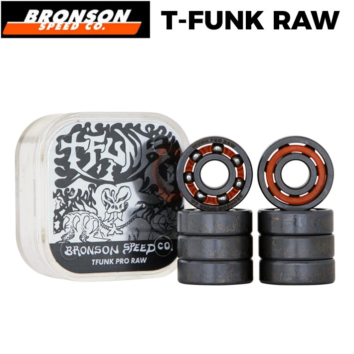 BRONSON SPEED ブロンソン スピード BEARING T-FUNK RAW スケートボード ベアリング sk8 [メール便発送商品]