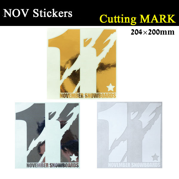 NOVEMBER【ノベンバー】ステッカー CUTTING MARK  カッティング マーク スノーボード ステッカー