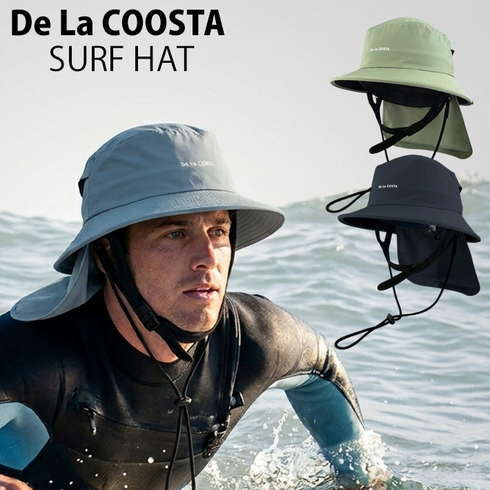 2026 デラコスタ サーフハット UVカット 帽子 アウトドア フィッシング SUP フェス サーフハット De La Costa Surf HAT [メール便発送商品] 