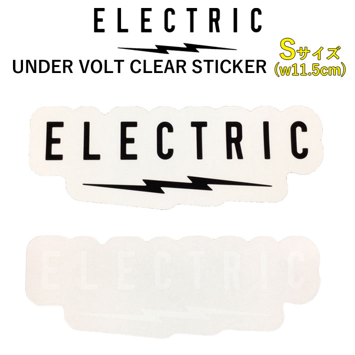 ステッカー エレクトリック ELECTRIC UNDER VOLT CLEAR STICKER [Sサイズ] [3] [4] スノーボードステッカー ばら売り 1枚売り