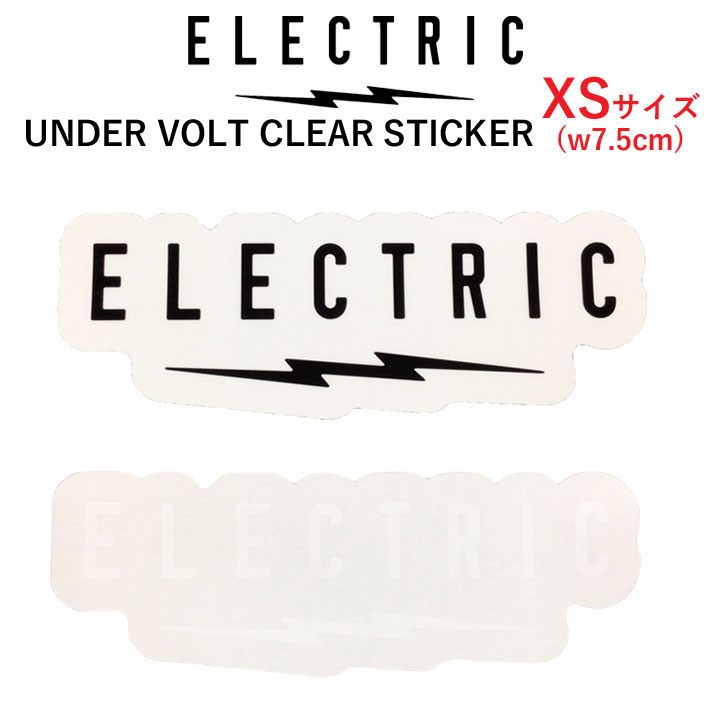 ステッカー エレクトリック ELECTRIC UNDER VOLT CLEAR STICKER [XSサイズ] [1] [2] スノーボードステッカー ばら売り 1枚売り