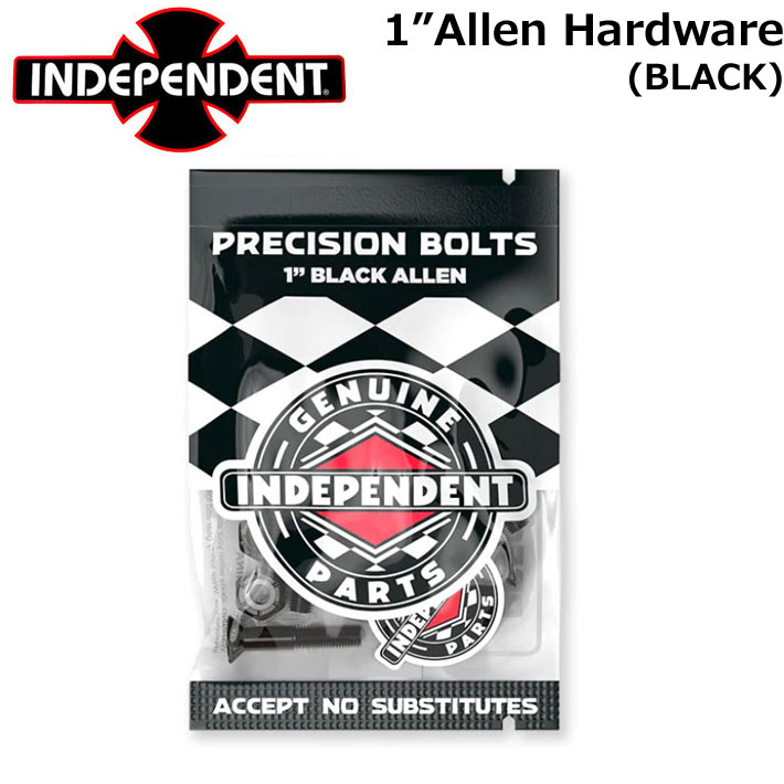 INDEPENDENT インディペンデント ビス 六角 Allen Hardware 1"" [BLACK] GENUINE PARTS スケートボード スケボー パーツ SK8