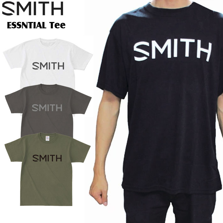 新色！25 tシャツ メンズ 半袖 綿100 SMITH ESSENTIAL TEE  スミス Tシャツ メンズ ロゴ クルーネック Uネック カットソー  [メール便発送商品]