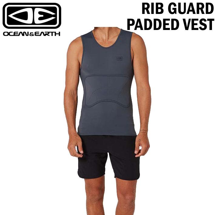 OCEAN&EARTH オーシャンアンドアース RIB GUARD PADDED VEST リブガード パッドベスト サーフィン ラッシュガード プロテクター SPF50+ サーフ 海 パドリング [メール便発送商品]