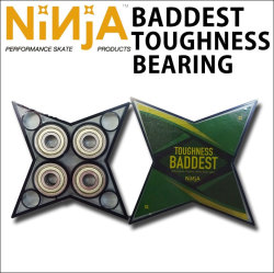 NINJA BEARING ニンジャ ベアリング BADDEST TOUGHNESS バッデスト タフネス ベアリング ABEC7 オイルベアリング スケートボード [メール便発送商品]