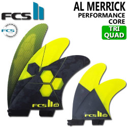 [店内ポイント20倍中!!] FCS2 FIN エフシーエス2フィン ショートボード用 AM Tri-Quad - PC LARGE (YELLOW) アルメリック パフォーマンスコア AM2 Lサイズ 5フィン トライクアッドフィン サーフボード