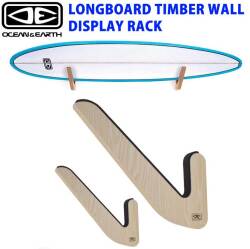 サーフボード ラック OCEAN&EARTH LONGBOARD TIMBER WALL DISPLAY RACK 木製 掛け用のボードラック 収納 壁掛け用 オーシャンドアース ショートボード ロングボード スケートボード スノーボード